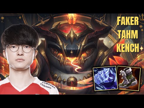 T1 FAKER PLAYS TAHM KENCH VS YONE TOP - KR PATCH 11.16