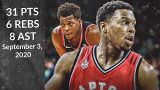 Kyle Lowry 31 PTS 6 REBS 8 AST |Raptors vs Celtics| NBA Playoffs 9/03/20