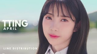 APRIL 에이프릴 -  띵 TTING / DING || Line Distribution