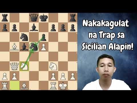 Sicilian Alapin Trap — Win Instantly! ⚡#chess