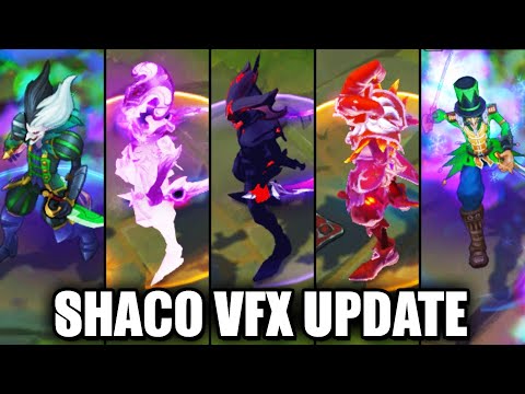 All Shaco Skins Visual Effect (VFX) Update | League of Legends