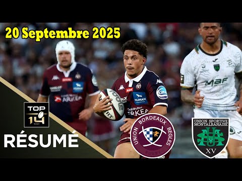 TOP14: Full game summary Union Bordeaux Bègles vs US Montauban: Day 3 - Season 2025/2026