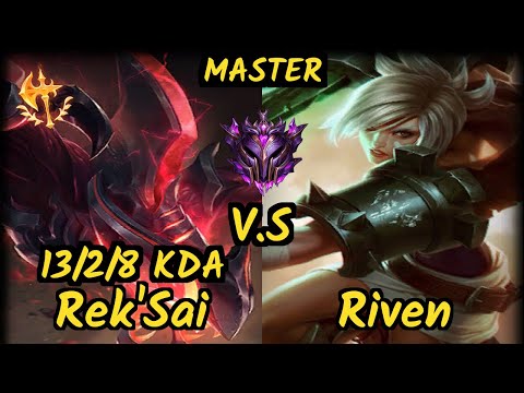 OPT Meteos (REK'SAI) vs RIVEN - 13/2/8 KDA JUNGLE GAMEPLAY - NA Ranked MASTER