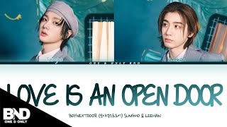 Download lagu BOYNEXTDOOR SUNGHO & LEEHAN 'LOVE IS AN OPEN DOOR' COVER LYRICS mp3