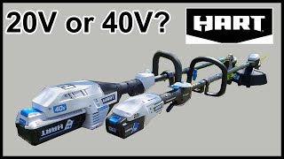 HART 20V vs. 40V Battery String Trimmer REVIEW -- which should you buy