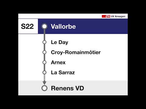 annonce CFF • S22 (2022) • bienvenue Vallorbe – Renens VD
