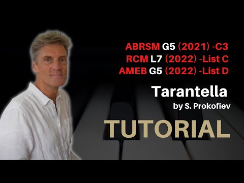 Tarantella (op.65, no.4) by S. Prokofiev: ABRSM Grade 5 Piano (2021 & '22) - C3