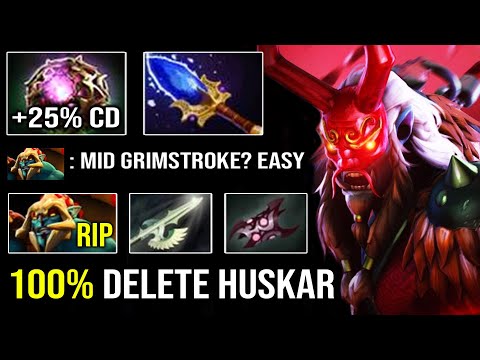 Don't Underestimate Mid Grimstroke with Nonstop Skills Spam 22Kills vs Pro Huskar Mid Dota 2