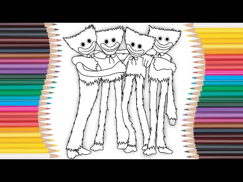 Mini Huggies Poppy Playtime Coloring Pages / @colorfulworldofficial / Jim Yosef - Moonlight [NCS]