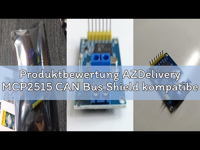 Vídeo relacionado con AZDelivery Modulo MCP2515 Can Bus Shield Compatible con Arduino con E-Book Incluido!