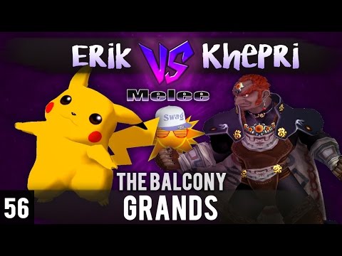 Melee @ The Balcony 56 - Grand Finals ft. Erik (Pikachu) vs Khepri (Gannon/Falco)