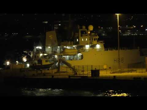 HMS Enterprise H88 British Royal Navy Survey Ship Portsmouth, England 18th November 2018