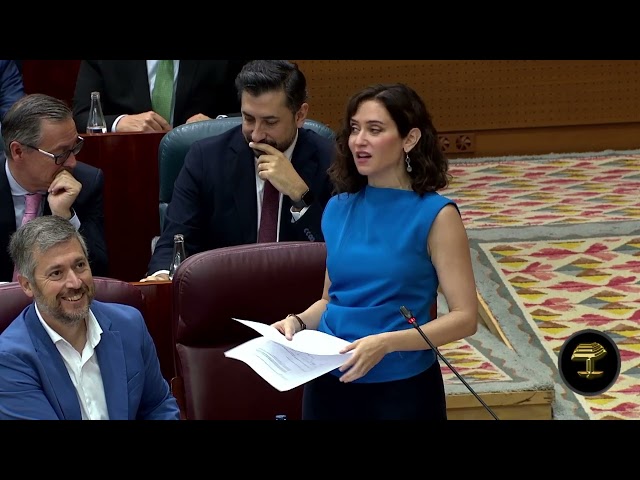 Ayuso le da un espectacular repaso a la izquierda en Madrid