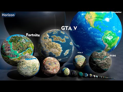 Video Game Map Size Comparison | Planet Version