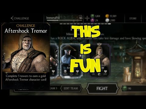 MKX Mobile. Tremor Challenge Normal and Hard. Diamond Team from Elite pack