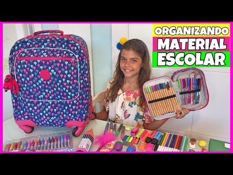 ORGANIZANDO MEU MATERIAL ESCOLAR 2018 - ARRUMANDO MOCHILA, ESTOJO E CADERNOS PARA VOLTA ÀS AULAS