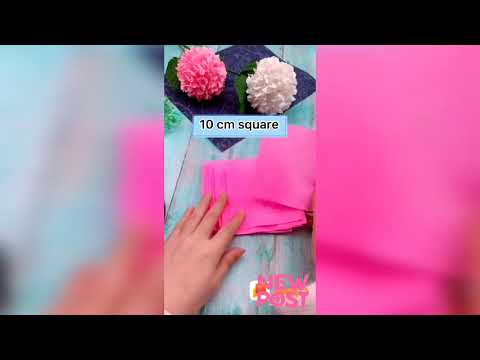 Tissue paper flower|Easy to make a tissue flower|Shahina Shahi 😉