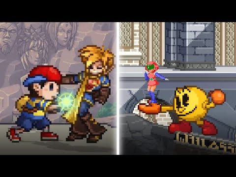 SSF2 1.3.1.2  | Ness's Grab and Pummel - New Cameo in Pacman's Taunt