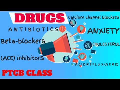 Drugs | PTCB | What are Beta-blockers, ACE inhibitors, GERD, Calcium channel blockers.