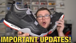 IMPORTANT UPDATES about AIR JORDAN 4 BRED REIMAGINED