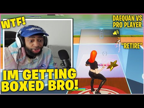 DAEQUAN Goes FULL SWEAT MODE Against A PRO FORTNITE PLAYER In 1v1 Creative & Answers If He's BALD!