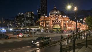 Fifteen minutes in front of Flinders Street Station