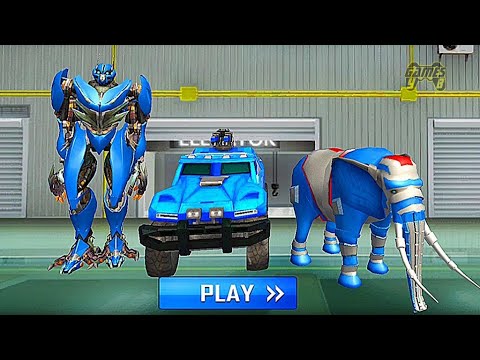 Elephant Car Robot Transform: Robot Truck Airplane Transportation Game #3 - Android Gameplay