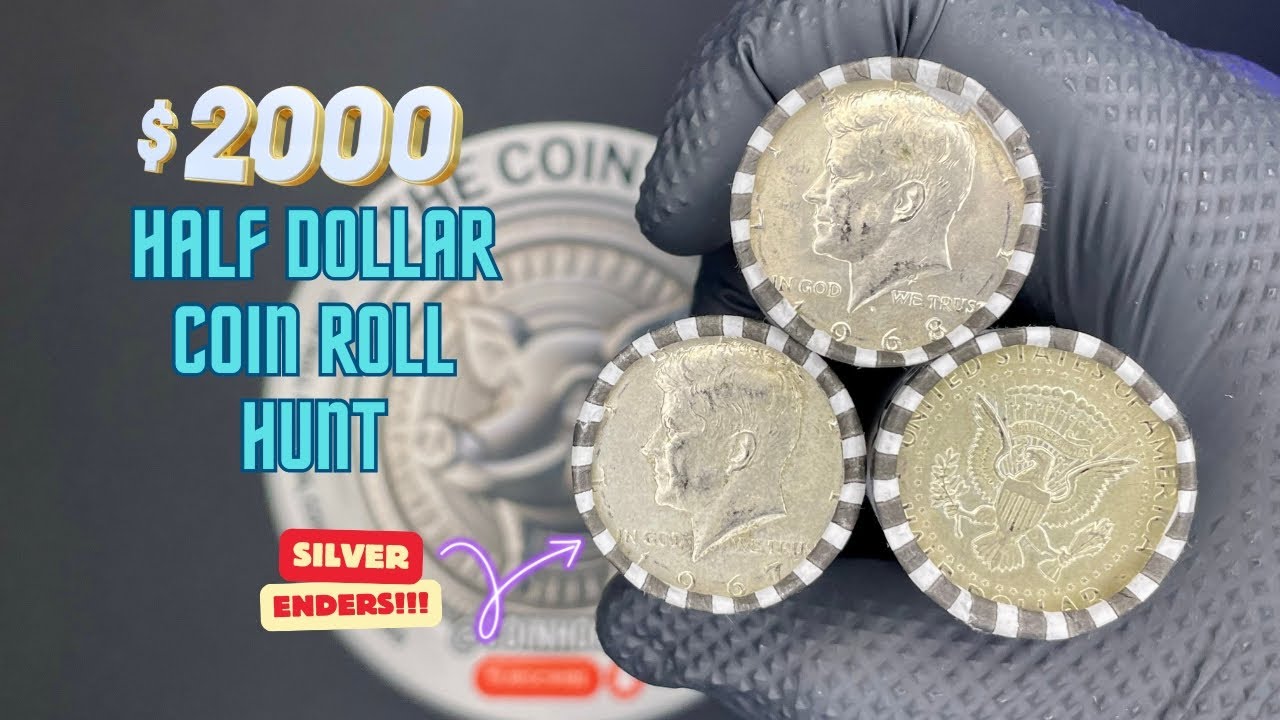 Silver Enders and More! (Coin Roll Hunting Half Dollars) #coinrollhunting