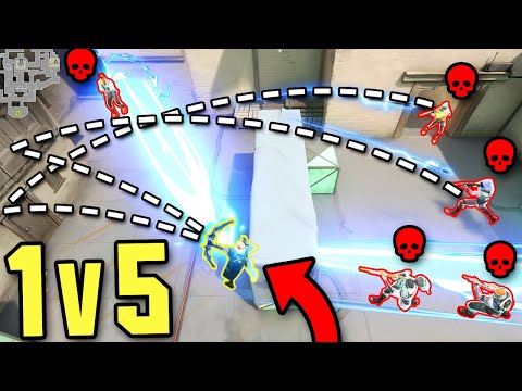 THE ULTIMATE 1v5 OUTPLAY - Best Clutches & 200 IQ Plays - VALORANT