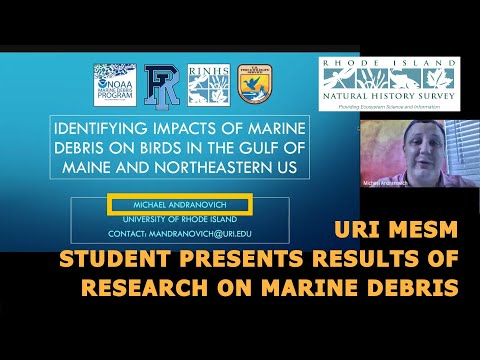 URI MESM student reviews impact of marine debris on seabirds