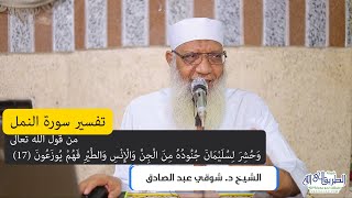 04 تفسير سورة النمل (4) من قول الله تعالى (وحُشر لسليمان جنوده) الآيات 17-18 image