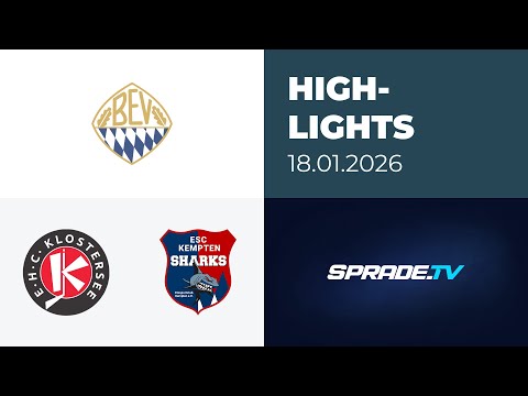 January 18, 2026 - Highlights - EHC Klostersee vs. ESC Kempten
