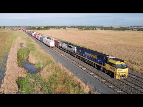 NR60 & LDP009 Lead 3AM5 Pacific National Container Train (21/12/2022) - PoathTV Australian Railways