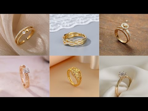 Latest gold ring design 2k24/gold ring design for girls