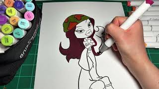 Watch me color a bratz coloring page ✨ | cozy ASMR art | relaxing marker color with me 