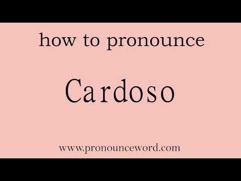 Cardoso. How to pronounce the english word Cardoso .Start with C. Learn from me.