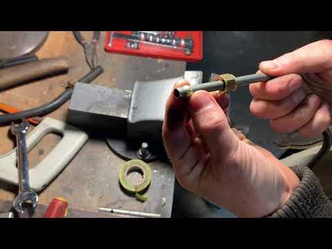 Easy way to safely join rubber hose onto fuel hard lines  - no flare tool needed ! ￼