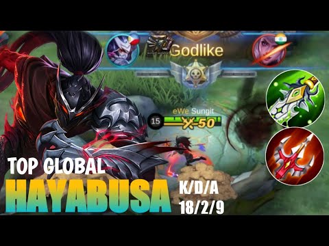 HAYABUSA Perfect 18 Kill | Top Global HAYABUSA GamePlay | Mobile Legends