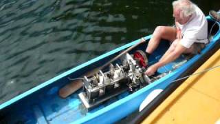 preview picture of video 'Stirling Engine Powered Canoe'