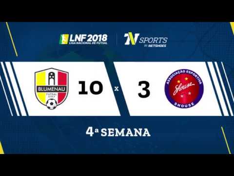 LNF2018 - Blumenau 10 x 3 Shouse - Gols - 4ª Rodada