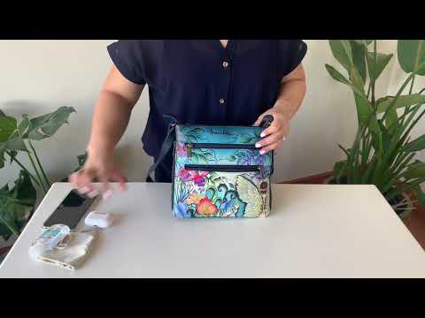 Anuschka Expandable Travel Crossbody - 550-ECG (Enchanted Garden)