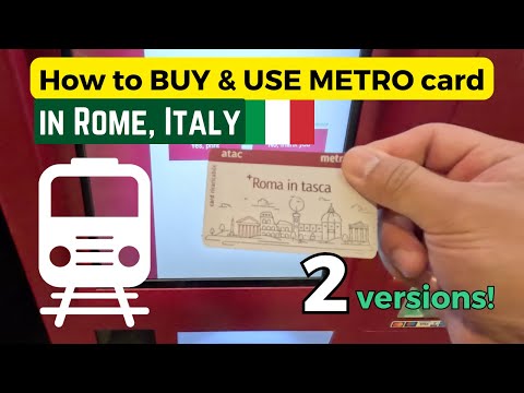 How to BUY and USE METRO card in Rome, Italy (2 Versions!)