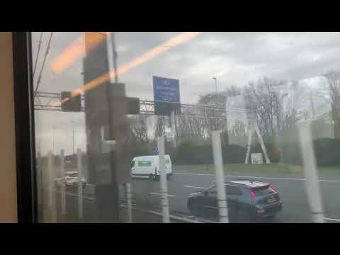 NS Sprinter SLT Train / Trip from Schiphol Airport to Amsterdam Centraal | The Netherlands 2024