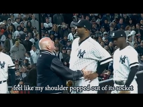 CC Sabathia dislocates his shoulder and tries to stay in the game, a breakdown