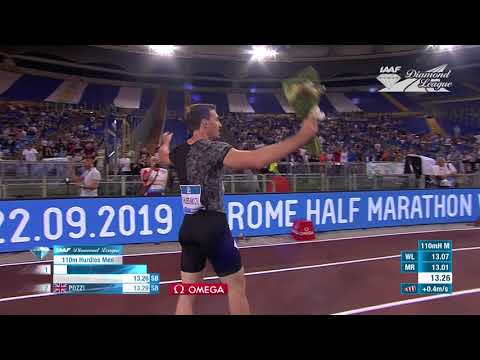 Sergei Shubenkov wins the men's 110m hurdles in Rome - IAAF Diamond League 2019
