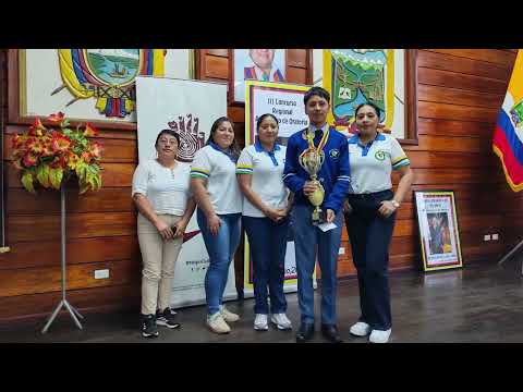 Alexis Alulema en el III Concurso Amazónico de Oratoria "Fernando Dalgo Ballesteros"