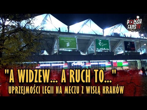 "A WIDZEW... A RUCH TO..." - uprzejmości Legii na meczu z Wisłą [pod stadionem] (21.10.2018 r.)