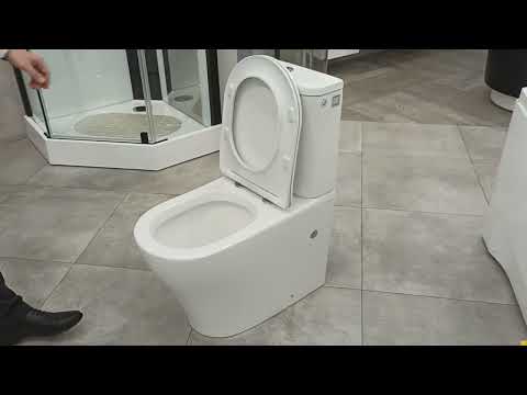 Унитаз компакт Black & White W-7792 P-trap, Geberit, Rimless