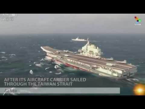 China Aircraft Carrier Enters Taiwan Str