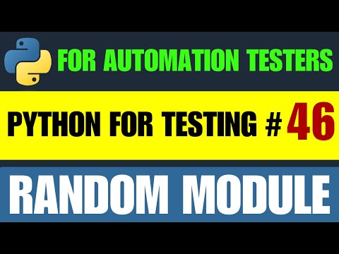Python For Testers 46 Random Module